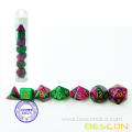 Bescon Mini Two Tone Polyhedral RPG Dice Set 10MM, Small Dice Set D4-D20 in Tube